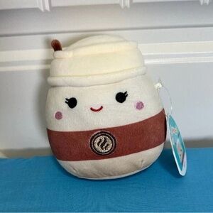 Squishmallow Kellytoy Plush Snacks Squad Renne the Latte Coffee 5” NWT